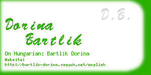 dorina bartlik business card